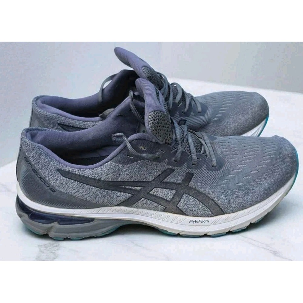 ASICS GT-2000 9 Gray Knit FlyteFoam Running Shoes Women's 9